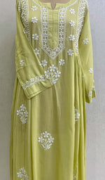将图像加载到图库查看器中, Sifa Women's Lucknowi Handcrafted Modal Cotton Chikankari Gown - HONC0122086
