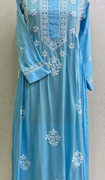 将图像加载到图库查看器中, Sifa Women's Lucknowi Handcrafted Modal Cotton Chikankari Gown - HONC0122082