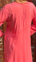Load image into Gallery viewer, Faiza Women's Lucknowi Handcrafted Modal Cotton Chikankari Kurti - HONC0225834