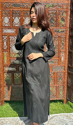 将图像加载到图库查看器中, Women's Lucknowi Handcrafted Modal Cotton Chikankari Kurti - HONC0233236