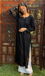 Load image into Gallery viewer, Women's Lucknowi Handcrafted Cotton Chikankari Kurti - HONC0232156