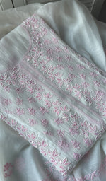 将图像加载到图库查看器中, Saziya Women's Lakhnavi Handcrafted Mul Chanderi Semi - Stitched Kurta And Dupatta Set -  HONC0224771