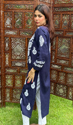 将图像加载到图库查看器中, Tara Women's Lucknowi Handcrafted Cotton Chikankari Kurti - HONC0234317