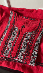 Load image into Gallery viewer, Aaliyah Women's Lakhnavi Handcrafted Mul Chanderi Semi - Stitched Kurta And Dupatta Set - HONC0260918