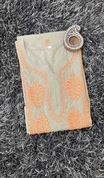 Load image into Gallery viewer, Zeenat Women's Lucknowi Handcrafted Cotton Chikankari Kurti - HONC0169201