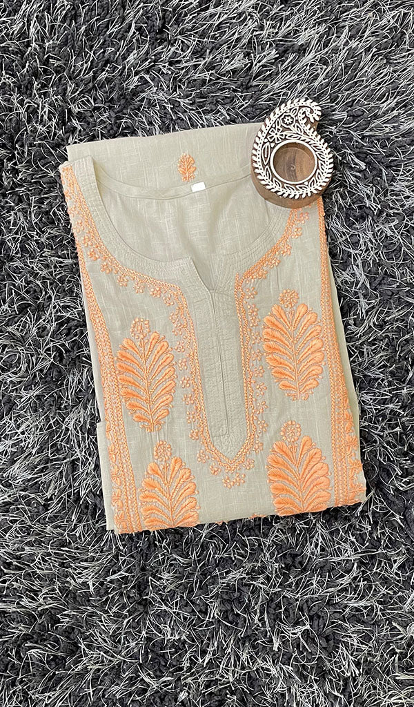 Zeenat Women's Lucknowi Handcrafted Cotton Chikankari Kurti - HONC0169201