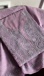 Load image into Gallery viewer, Women's Lakhnavi Handcrafted Mul Chanderi Semi - Stitched Kurta And Dupatta Set - HONC0238903