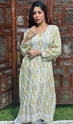 将图像加载到图库查看器中, Ruhee Women's Lucknowi Handcrafted  Modal Cotton Chikankari Kurti - HONC0168429