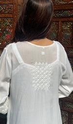 Load image into Gallery viewer, Women's Lakhnavi Handcrafted Cotton Chikankari Kurti - HONC0124571