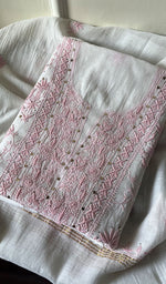 Load image into Gallery viewer, Women's Lakhnavi Handcrafted Maheshwari Mul Chanderi Kurta And Dupatta Set - HONC0178087