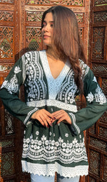 Load image into Gallery viewer, Alshifa Women's Lakhnavi Handcrafted Modal Cotton Chikankari Top - HONC0246700