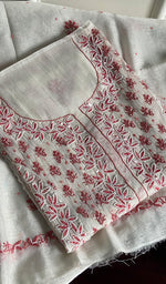 将图像加载到图库查看器中, Saziya Women's Lakhnavi Handcrafted Mul Chanderi Semi - Stitched Kurta And Dupatta Set - HONC0243861