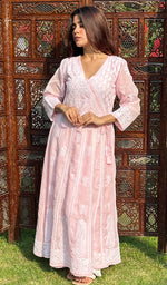Load image into Gallery viewer, Abisha Women's Lucknowi Handcrafted Cotton Chikankari Angrakha - HONC0236287