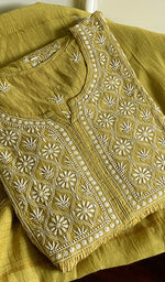 Load image into Gallery viewer, Women's Lakhnavi Handcrafted Mul Chanderi Semi - Stitched Kurta And Dupatta Set - HONC0222977
