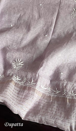 将图像加载到图库查看器中, Women's Lakhnavi Handcrafted Mul Chanderi Unstitched Kurta And Dupatta Set - HONC0241676