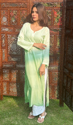 Load image into Gallery viewer, Rooh Women's Lucknowi Handcrafted Modal Cotton Chikankari Kurti - HONC0236890