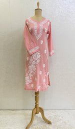 Load image into Gallery viewer, Laveeza Women's Lucknowi Handcrafted Cotton Chikankari Kurti - HONC0160216