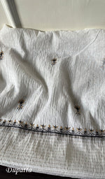 Load image into Gallery viewer, Women's Lakhnavi Handcrafted Mul Chanderi Unstitched Kurta And Dupatta Set - HONC0256385