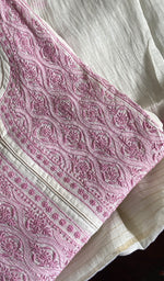 Load image into Gallery viewer, Women's Lakhnavi Handcrafted Mul Chanderi Semi - Stitched Kurta And Dupatta Set - HONC0235171