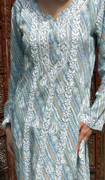 Load image into Gallery viewer, Ruhee Women's Lucknowi Handcrafted  Modal  Cotton Chikankari Kurti - HONC0239823