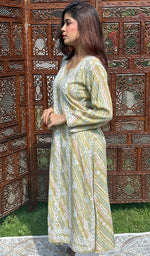 将图像加载到图库查看器中, Ruhee Women's Lucknowi Handcrafted  Modal Cotton Chikankari Kurti - HONC0168429