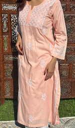 Load image into Gallery viewer, Falak Women's Lucknowi Handcrafted Cotton Chikankari Kurti - HONC0220604
