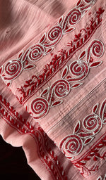 Load image into Gallery viewer, Aaliyah Women's Lakhnavi Handcrafted Mul Chanderi Semi - Stitched Kurta And Dupatta Set - HONC0241754