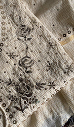 将图像加载到图库查看器中, Women's Lucknowi Handcrafted Kota Chanderi Chikankari Semi-Stitched Kurta And Dupatta Set - HONC0243275