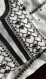 Load image into Gallery viewer, Women's Lakhnavi Handcrafted Mul Chanderi Semi - Stitched Kurta And Dupatta Set - HONC0229059