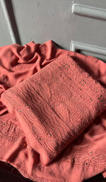 Load image into Gallery viewer, Women's Lakhnavi Handcrafted Viscose Georgette Chikankari Full Suit Material - HONC0271104