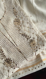 Load image into Gallery viewer, Fauzia Women's Lakhnavi Handcrafted Mul Chanderi Semi - Stitched Kurta And Dupatta Set - HONC0245062