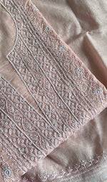 Load image into Gallery viewer, Women's Lakhnavi Handcrafted Mul Chanderi Semi - Stitched Kurta And Dupatta Set - HONC0238899
