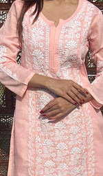 将图像加载到图库查看器中, Naira Women's Lucknowi Handcrafted Cotton Chikankari Kurti - HONC0164383