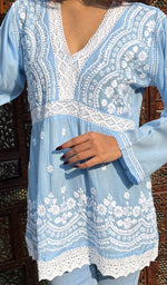 Load image into Gallery viewer, Alshifa Women's Lakhnavi Handcrafted Modal Cotton Chikankari Top - HONC0246790