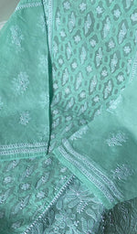 Load image into Gallery viewer, Women's Lakhnavi Handcrafted Cotton Chikankari Semi - Stitched Kurti Fabric - HONC0244104
