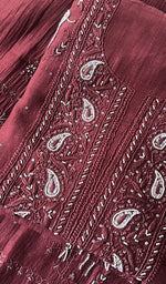 Load image into Gallery viewer, Maheen Women's Lakhnavi Handcrafted Mul Chanderi Semi - Stitched Kurta And Dupatta Set - HONC0214851