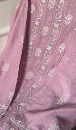 Load image into Gallery viewer, Iraida Women's Lakhnavi Handcrafted Mul Chanderi Semi - Stitched Anarkali And Dupatta Set - HONC0219265