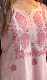 将图像加载到图库查看器中, Women's Lucknowi Handcrafted Modal Cotton Chikankari Kurti - HONC0232113