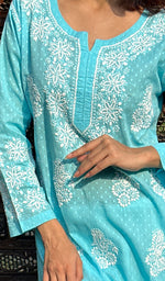 将图像加载到图库查看器中, Women's Lucknowi Handcrafted Cotton Chikankari Kurti - HONC0229400