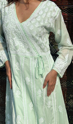 Load image into Gallery viewer, Abisha Women's Lucknowi Handcrafted Cotton Chikankari Angrakha - HONC0232851