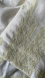 将图像加载到图库查看器中, Titlee Women's Lakhnavi Handcrafted Mul Chanderi Unstitched Kurta And Dupatta Set - HONC0256889