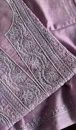 Load image into Gallery viewer, Women's Lakhnavi Handcrafted Mul Chanderi Semi - Stitched Kurta And Dupatta Set - HONC0238903