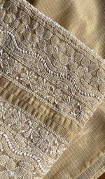 Load image into Gallery viewer, Women's Lucknowi Handcrafted Kota Chanderi Chikankari Semi-Stitched Kurta And Dupatta Set - HONC0244099