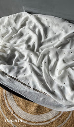 Load image into Gallery viewer, Women's Lucknowi Handcrafted Viscose Georgette Chikankari Anarkali and Dupatta Set- HONC0304388