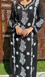 Load image into Gallery viewer, Women's Lucknowi Handcrafted Modal Cotton Chikankari Kurti - HONC0226943