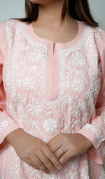 Load image into Gallery viewer, Iqra Women's Lucknowi Handcrafted Cotton Chikankari Kurti - HONC0164349