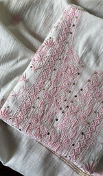 Load image into Gallery viewer, Women's Lakhnavi Handcrafted Maheshwari Mul Chanderi Kurta And Dupatta Set - HONC0178087