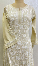 Load image into Gallery viewer, Iqra Women's Lucknowi Handcrafted Cotton Chikankari Kurti - HONC0164340
