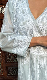 Load image into Gallery viewer, Abisha Women's Lucknowi Handcrafted Cotton Chikankari Angrakha - HONC0232841