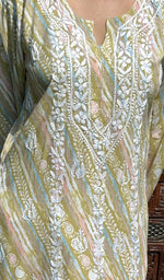 将图像加载到图库查看器中, Ruhee Women's Lucknowi Handcrafted  Modal Cotton Chikankari Kurti - HONC0168429